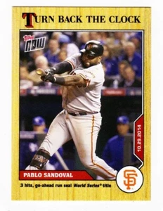 Tarjeta de béisbol 2020 Topps Now Turn Back The Clock Pablo Sandoval #213 (PR:420) - Imagen 1 de 2