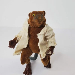 1992 TMNT Movie Star Splinter Teenage Mutant Ninja Turtles Flocked Playmates - Bild 1 von 7