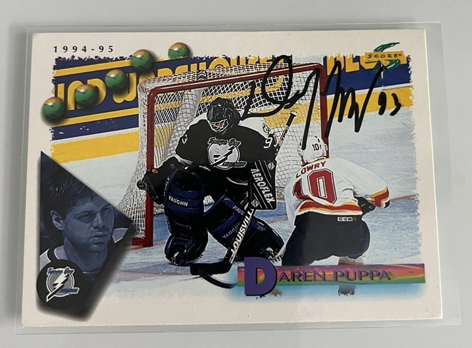 1994-95 Score Daren Puppa #72 Auto Autograph Signed Tampa Bay Lightning - Image 1 of 2