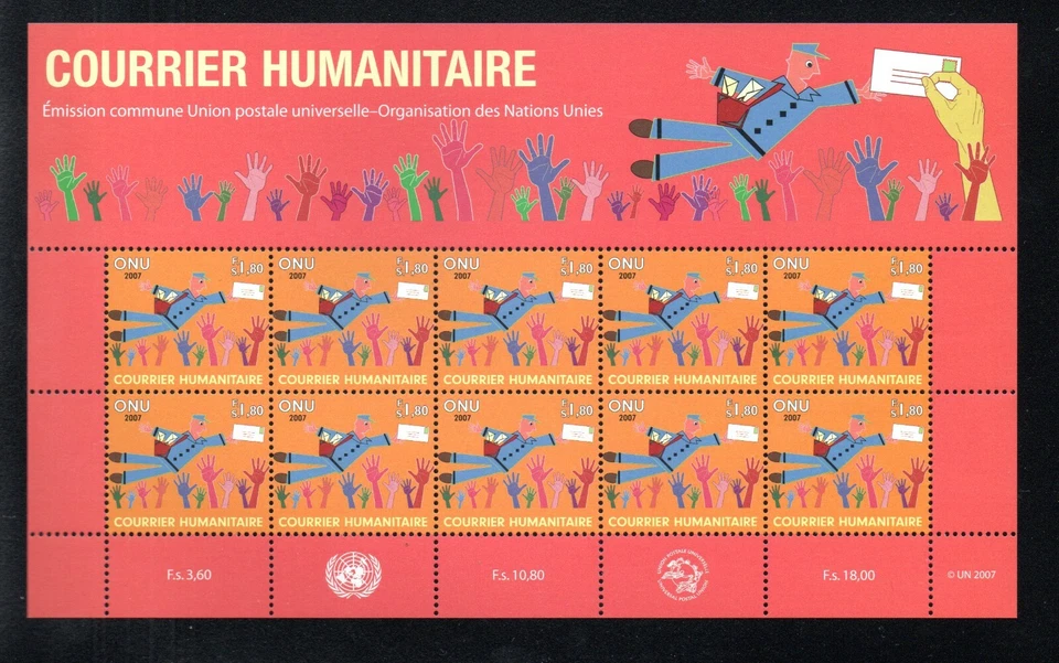 UNO Genf 2007 sheet Post/Communication stamps (Michel 583 KLB) MNH - Image 1 of 1