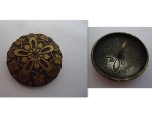 BOUTON ANCIEN  FLEURS  N°8 - Picture 1 of 1