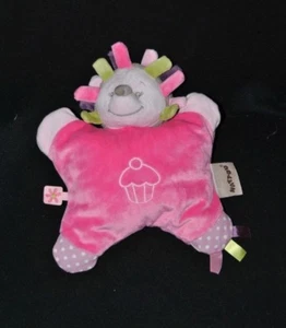 Peluche doudou hérisson Manon semi plat rose NATTOU muffin grelot 24 cm NEUF - Picture 1 of 1