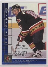 2001 ITG Be A Player Memorabilia Sapphire Chicago Sun-Times /10 Petr Schastlivy
