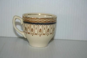 Vtg Wood & Sons Pall Mall Burslem England Porcelain Demitasse Teacup Gold Gilt - Picture 1 of 8