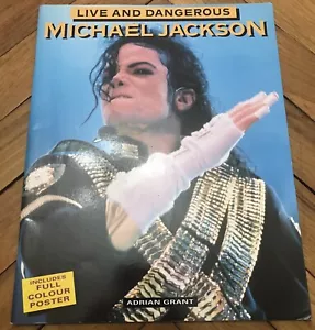 Michael Jackson Live and Dangerous Magazine Adrian Grant Poster UK - Picture 1 of 4