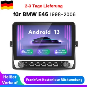 Carplay Android 13 Autoradio GPS Navi WIFI BT SWC 64G Für BMW 3er E46 1998-2006 - Bild 1 von 17