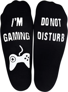 Unisex Cotton Gamer Socks Im Gaming Do Not Disturb Socks Funny Novelty Unisex - Picture 1 of 12