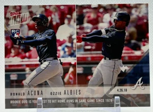 2018 Topps Now - Acuna - Albies #130 -'Home Runs in Same Game'! - 4.26.18. - Picture 1 of 2