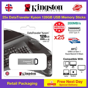 25x Kingston DataTraveler Kyson 128GB Memory Stick, USB 3, USB-A, Großhandel - Bild 1 von 4