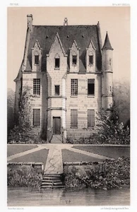 Litografía Original V. PETIT del siglo XIX "Sillac Manor House, Francia FIRMADA Enmarcada de Autenticidad" - Imagen 1 de 2
