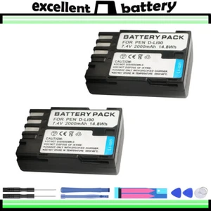 2x D-Li90 D Li90 DLi90 Battery for PENTAX K-5IIs K-7 K-7D K1 K01 K3 K5 K5D II 2 - Foto 1 di 7