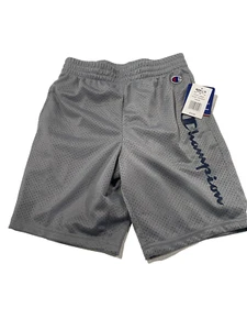 Champion Boys CONGRETE GRAY Pull-On Performance Mesh Athletic Shorts MEDIUM - Picture 1 of 4