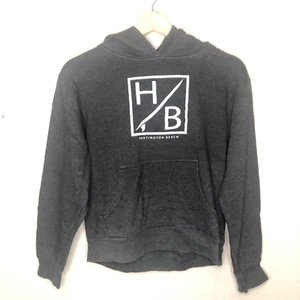Huntington Beach Hoodie Sweater Boys Large Gray White Graphic School Athletic - Picture 1 of 9