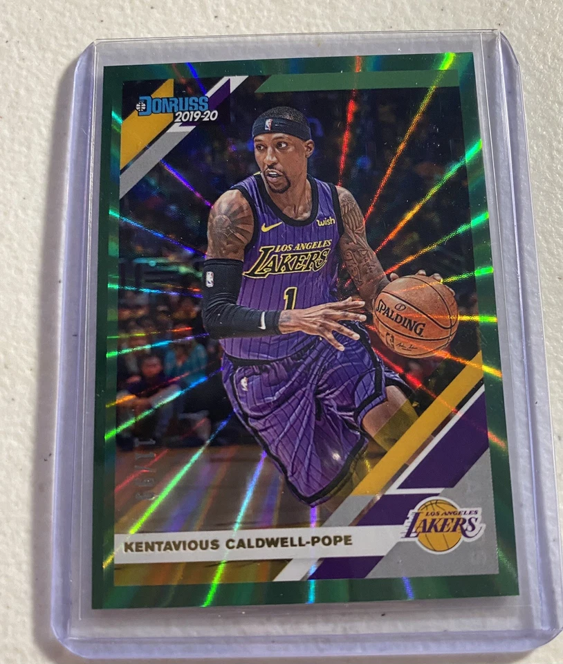 KENTAVIOUS CALDWELL-POPE Green Laser Paralel #’d 11/99 Donruss 19-20 Lakers - Image 1 of 3