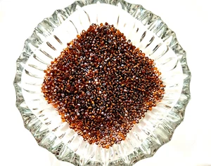 BN 75 grams 2 - 4 mm BROWN FOIL LINED & SILVER FINISHED GLASS SEED BEADS 75g - Picture 1 of 3