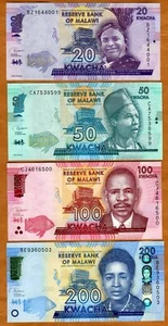 Juego Malawi, 20-50-100-200 Kwacha, 2019-2020, UNC - Imagen 1 de 2