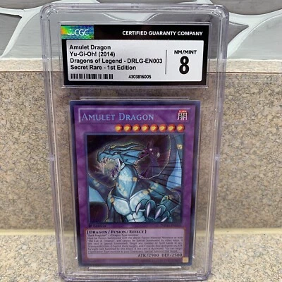 Yugioh! 1st Edition Dragons of Legend Amulet Dragon #En003 CGC 8 NM/MINT NOT PSA - Image 1 of 3