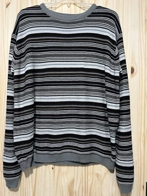 Suéter acrílico a rayas ropa deportiva consenso grande para hombre Foto 1 de 4