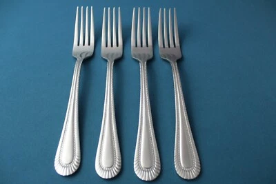 4 Tenedores de Cena Wallace WICKHAM Brillante Cuentas Completas 18/10 Acero Inoxidable China NUEVO 7 7/8" Foto 1 de 4