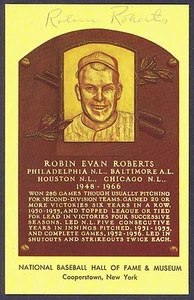 ROBIN ROBERTS Autograph on HOF POST CARD PSA DNA AUTHENTICATION COA PHILLIES - Picture 1 of 3