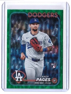 Andy Pages/499 Green Foil Rookie RC 2024 Topps Actualización #US108 Dodgers - Imagen 1 de 7