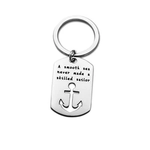 Sailors Gift A Smooth Sea Never Made A Skilled Sailor Keychain Anchor Jewelry... - Picture 1 of 5