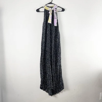 Dear Creatures Women's Polka Dot High Neck Sleeveless Pleated Maxi Dress Sz XS - Image 1 of 4