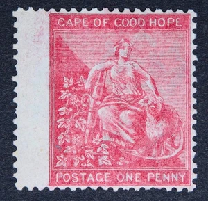 KAP DER GUTEN HOFFNUNG SG23a 1864 1d rosenrot, Wmk CC, postfrisch - Bild 1 von 2