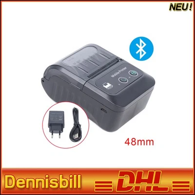 USB Bluetooth Thermo Belegdrucker Wireless POS Etikettendrucker Bondrucker 48mm - Bild 1 von 4