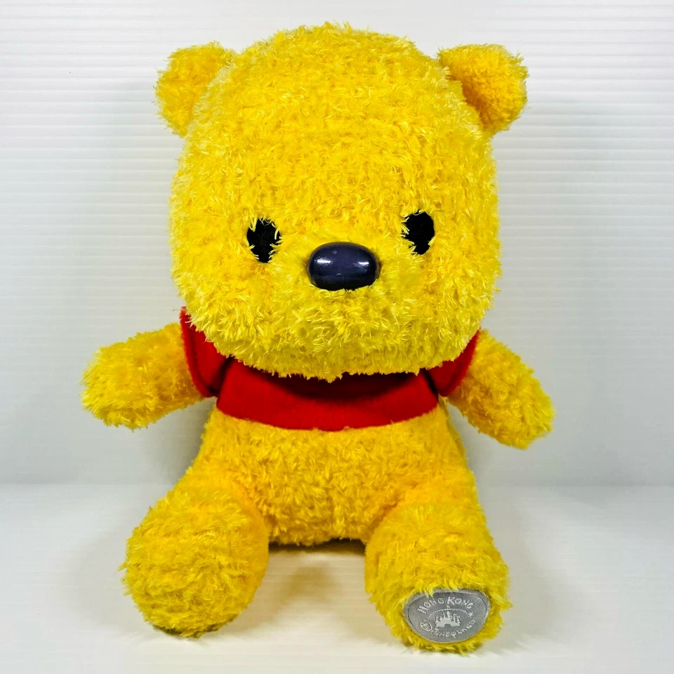 Disney Winnie the Pooh Plush 22cm Hong Kong Disneyland Stuffed Bear Rare - image 1 of 4