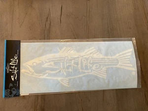 Salt Life White Fish Decal 12” SAD968 NEW - Picture 1 of 2