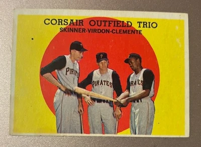 1959 Topps - High # Роберто Клементе, Билл Вирдон, Боб Скиннер #543 - Изображение 1 из 2