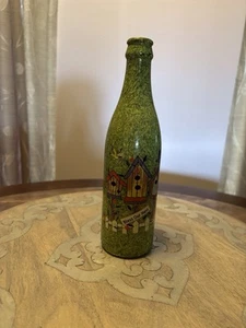 Hand Painted Bottle Folk Art “Bless Our Nest” - Picture 1 of 6
