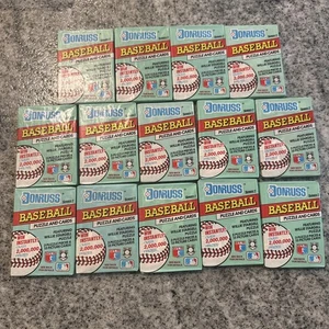 Lotto 14 confezioni carte da baseball Donruss serie 2 1991 mai aperte confezione cera - Foto 1 di 8