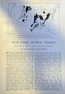 1910 American Coal Supply Coal Mining illustrated - Picture 1 of 3