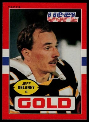 1985 Topps USFL #30 Jeff Delaney Denver Gold - Image 1 of 2