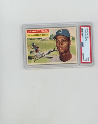 1956 Topps PSA 7 #299 Charley Neal  Brooklyn Dodgers Nicely Centered - Image 1 of 2