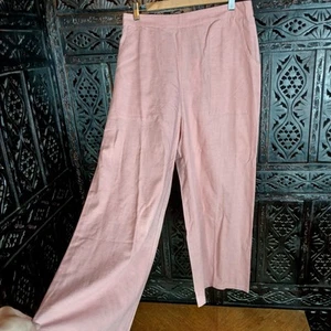 NWT Band of the Free Pink Blush Wide Leg Linen Blend Pants Women's Medium - Picture 1 of 8