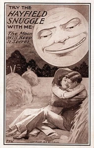 Cartolina Prova Il Campo di Fieno Coccolati Con Me Coppia E Luna - Foto 1 di 2
