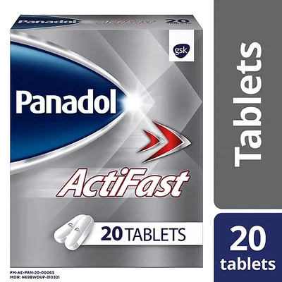Panadol ActiFast Fast  Effective pain Relief Stomack 20 Tablets Buy 1 Get 1 Free - Image 1 of 3