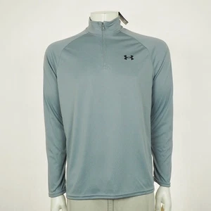 Nuovo maglione Under Armour UA Velocity 2.0 camicia uomo grigio medio 1/4 zip sciolto - Foto 1 di 4