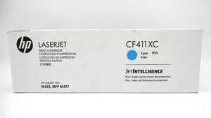 Genuine HP LaserJet Pro M452, M477, CF411XC Cyan High Yield Toner Cartridge New! - Picture 1 of 2