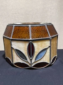 Vintage Tiffany Leaded Glass Small Lamp Shade - Picture 1 of 15