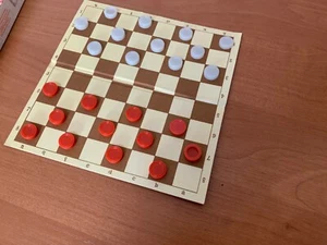 Pocket Checkers for Kid Child Travel Set Vintage USSR Soviet 1980 - Picture 1 of 8