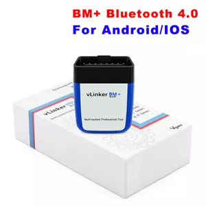 Vgate vLinker BM+ OBD2 Bluetooth Diagnostic Tool OBDII Scanner for iOS/Android - Picture 1 of 12