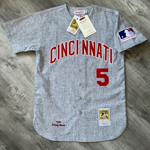 Authentic 1969 Johnny Bench Cincinnati Reds Jersey 40 M Mitchell & Ness USA Cover