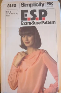 Simplicity Vintage Sewing Pattern #8152 Misses' pullover top size 12,14,16 UC/FF - Picture 1 of 3