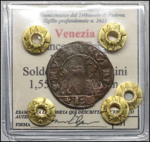 Repubblica di Venezia Francesco Erizzo Soldo da 12 Bagattini Monete medievali - Imagen 1 de 4