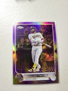 2022 Topps Chrome Sonic Fernando Tatis Jr. Purple/Yellow Sonic Pulse #'d /299 NM - Picture 1 of 2