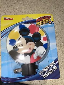 Mickey Mouse Night Light Disney Nursery Kids 3W LED Wall Plug Lamp Bedroom! NEW! - Picture 1 of 2